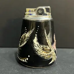 Sascha Brastoff Hand Painted Table Lighter, Signed ~3.5” x 2.5” diameter