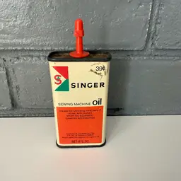 Vintage 1970's Singer Sewing Machine Oil Tin
