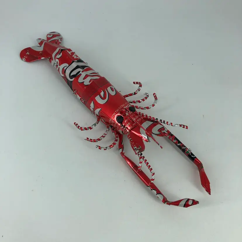 Hand-Crafted Coca Cola Lobster Sea Creature Figurine