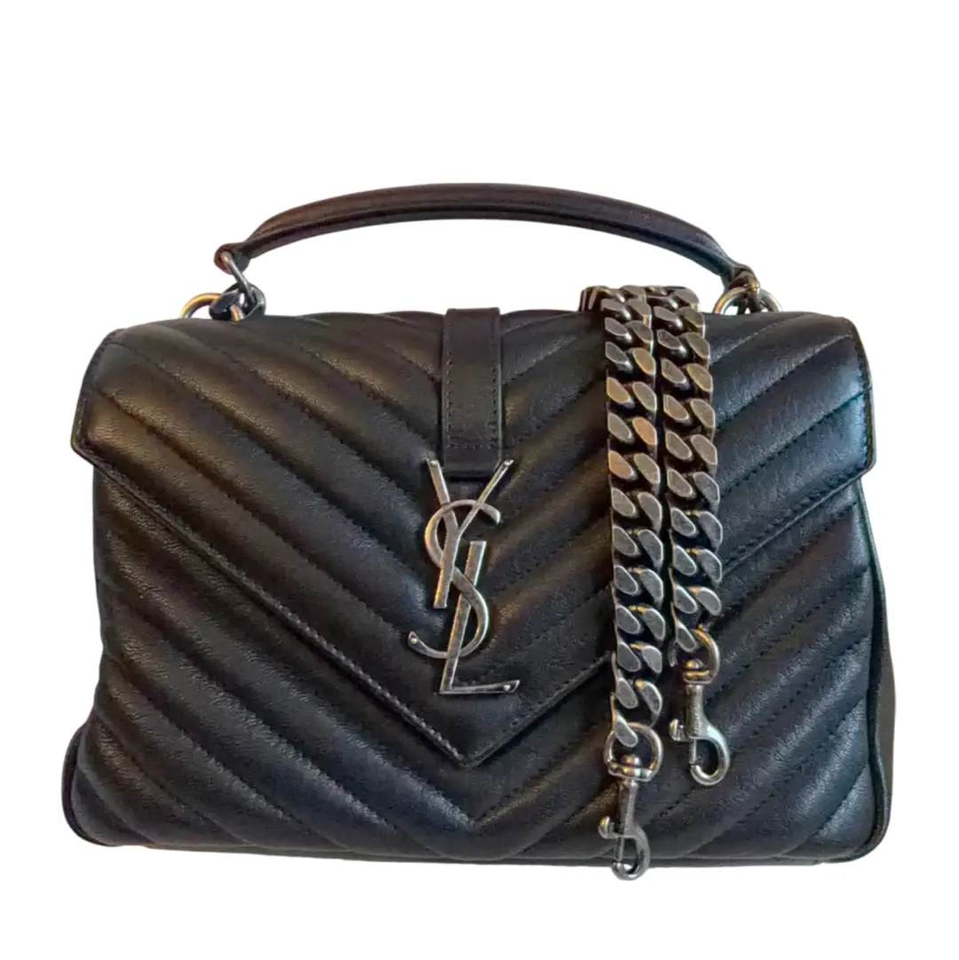 Saint Laurent Small Black College Bag