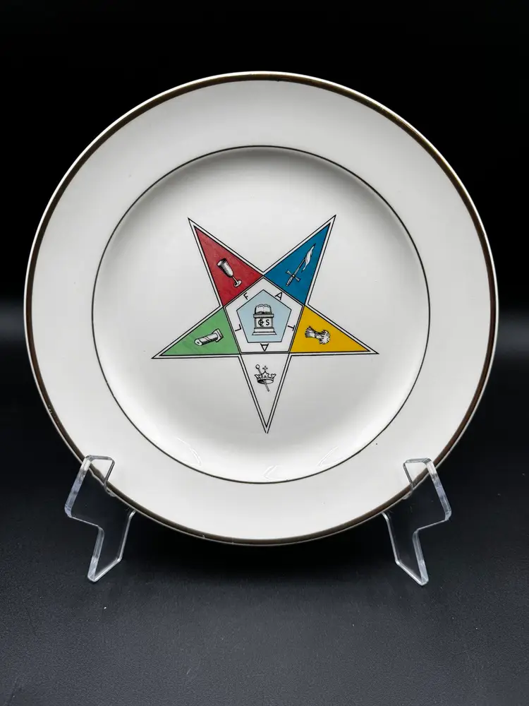 Mason Order Eastern Star 1st Edition
10" Plate 23K Gold Nashville USA VTG Rare