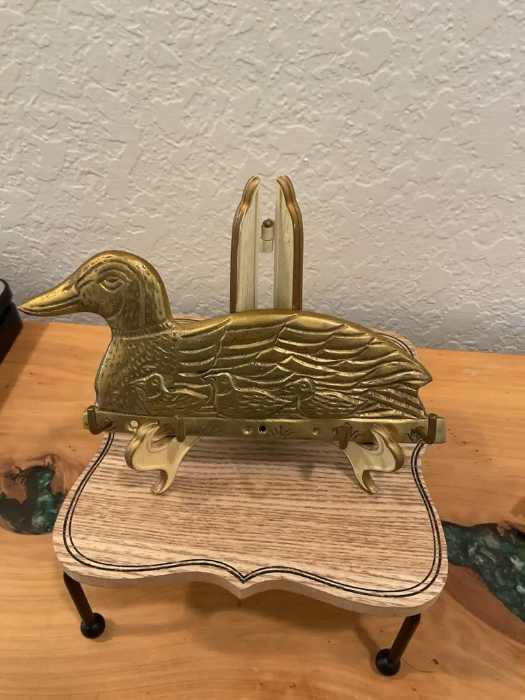 Brass Duck Key holder- 4 Hooks