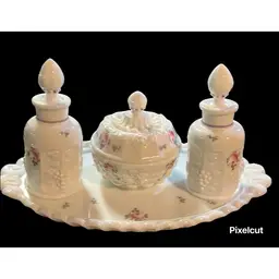 Westmorland Roses and Bows 7 Piece Vanity set