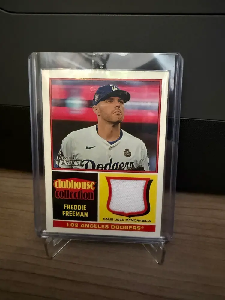 Freddie Freeman 2025 Topps Heritage Clubhouse Collection Relic
