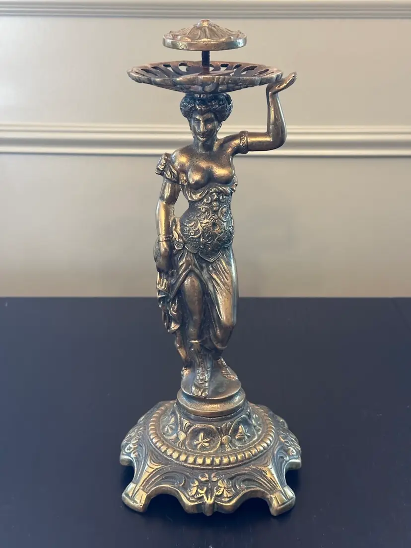 Heavy Brass/Bronze Tazza Or Candle Holder