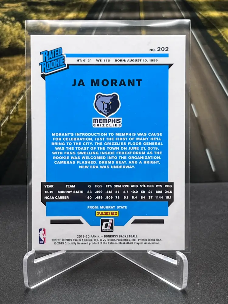 Ja Morant RC 2019-20 Rated Rookie Donruss