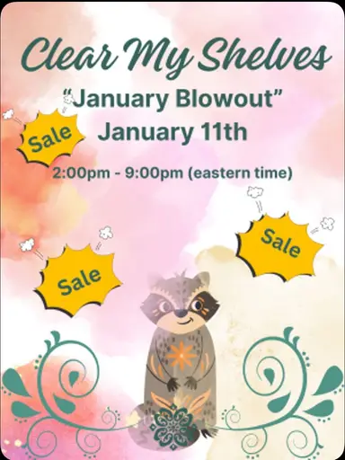 Clear My Shelves - January Blowout - Bluemountainsboho 