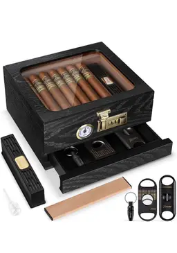 Humidor, Cedar Wood Humidor Box,