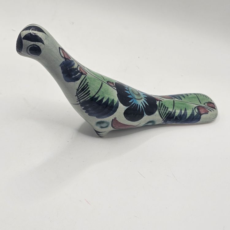 Tonala bird Handpainted Mexico vibrate