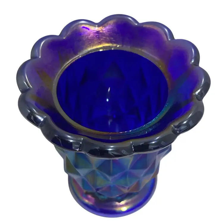 Vintage Imperial Glass Cobalt Blue Carnival Glass