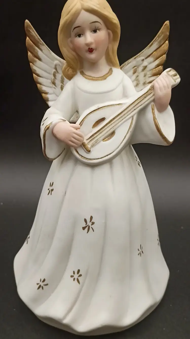 Vintage Berman & Anderson Ceramic Angel Musical Baby Lullaby Made in Taiwan ROC