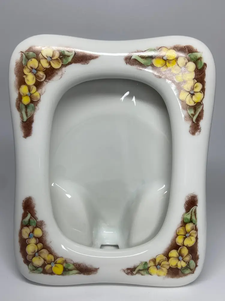 June 1981 Hand Painted Porcelain Photo Frame by Virginia L Cassatt