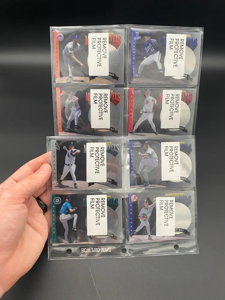 Donruss 1994 MLB Mound Marvels Complete Set of 8 Foil Trading Cards