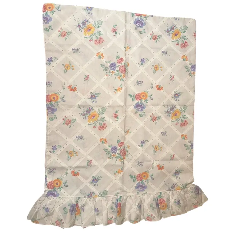Vintage Kismet By Dan River Floral Ruffled Standard Pillow Case