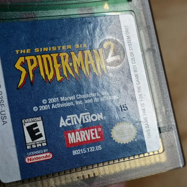 Spider-Man 2: The Sinister Six Nintendo GameBoy Color