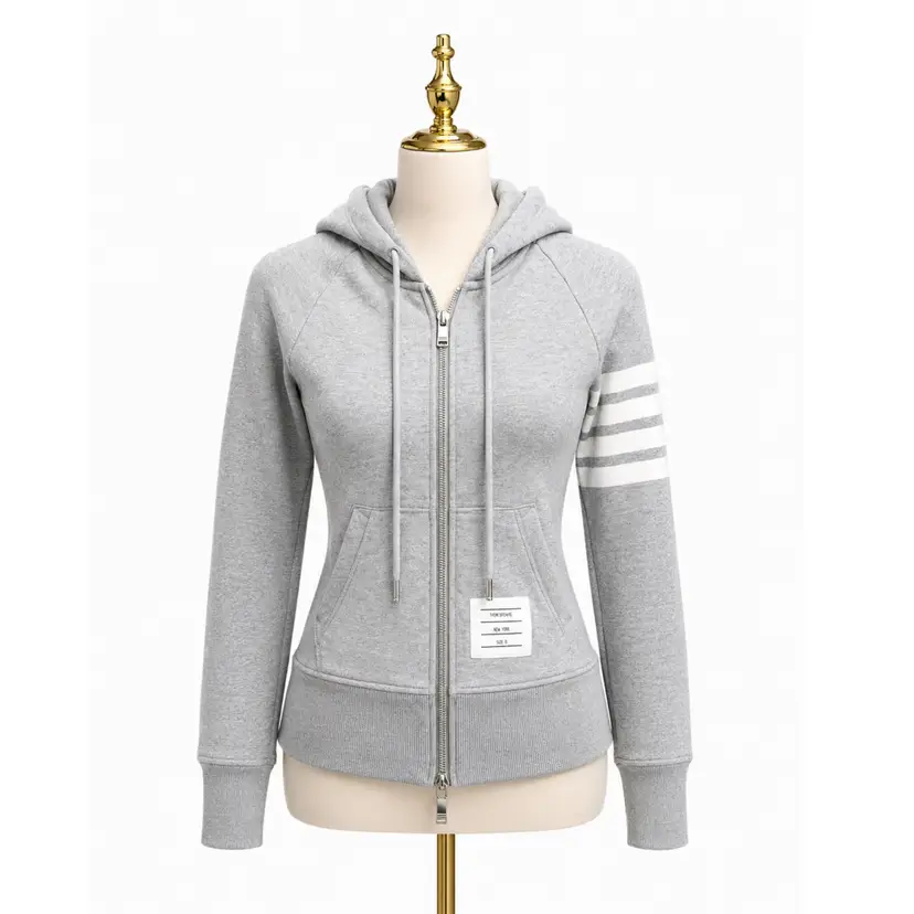 Thom Browne Classic Loop Zip-up Hoodie Sz 38