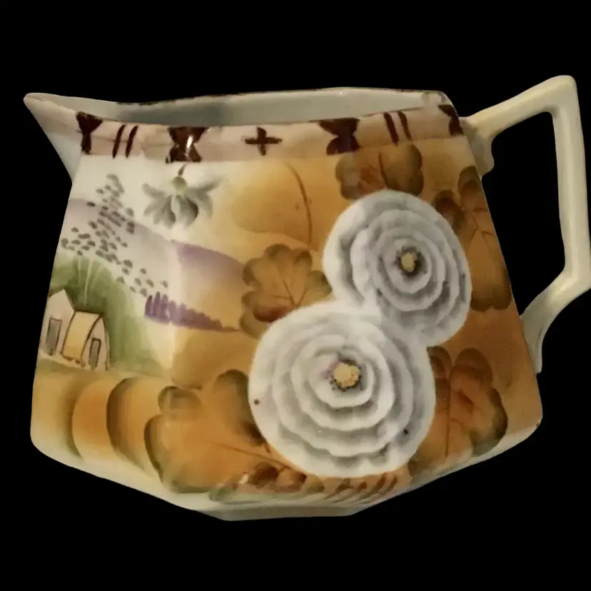 Antique Nippon Lemonade Cider Pitcher Te-Oh China Hand Painted 6” H