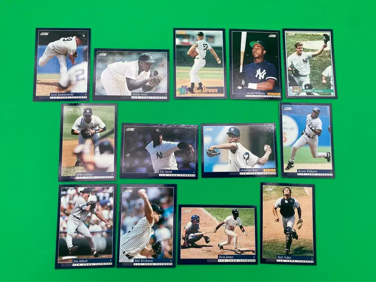 Score 1994 MLB New York Yankees Lot of 13 Different Trading Cards