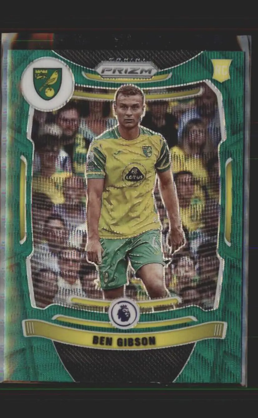 2021-22 Panini Prizm Premier League #169 Ben Gibson Prizms Green Wave - (138) - Norwich City