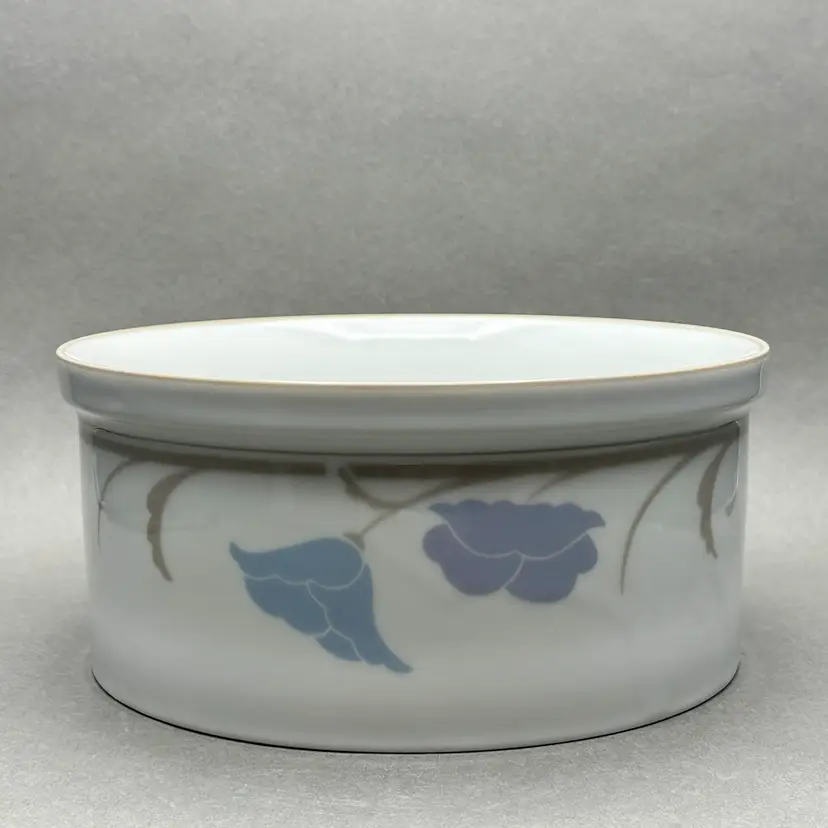 Vintage Dansk Tivoli Belles Fleurs Round Porcelain Baker Dish Made in Japan