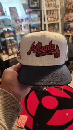 NEW ERA FITTED CAP 7 3/4 59FIFTY Atlanta Braves Mesh