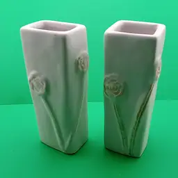 Pair of ceramic bud vases