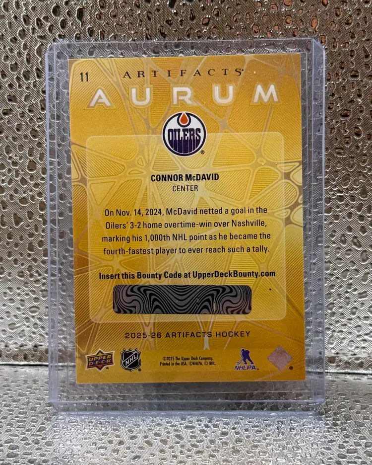 Connor McDavid - 2025-26 UD Artifacts Hockey - Aurum