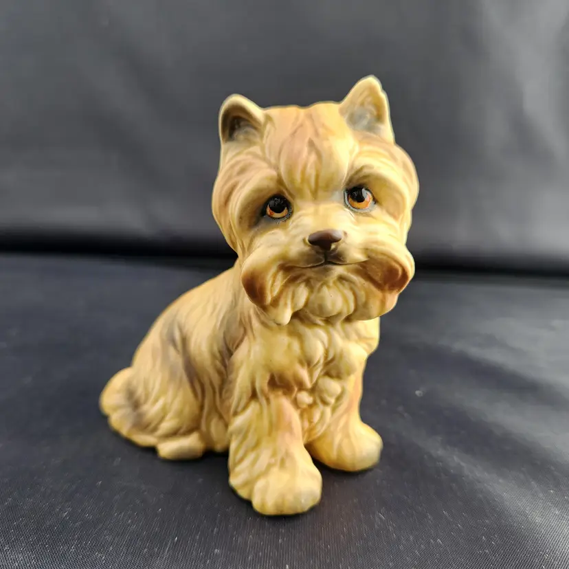 Terrier Dog Figurine Norwich Cairn Norrie Tan Puppy Hand Painted Napco Shafford - Japan