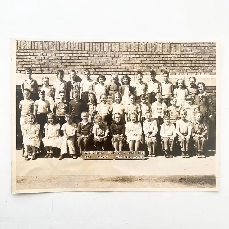 Washington School Photo Black and White 8 x 10