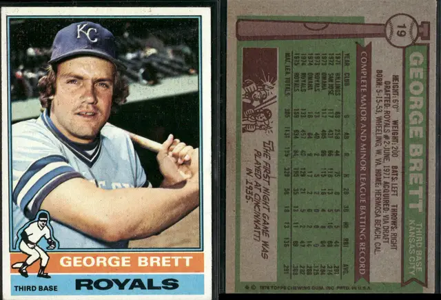 George Brett Vintage Lot of 19 Baseball Cards Kansas City Royals HOF CC17