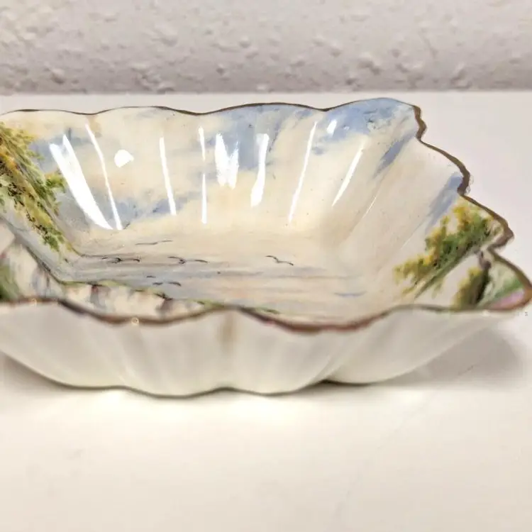 Paragon Bone China England SweetMeat Dish Cliffs of Dover hand painted trinket