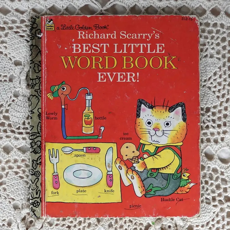 Little Golden Book Richard Scarry's Best Little Word Book Ever Junk Journal Mini Kit