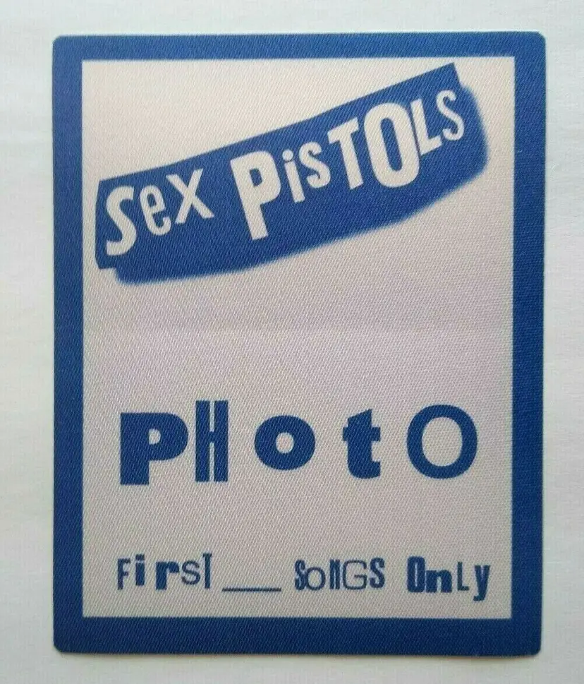 Sex Pistols Punk Rock Music Backstage Pass Original 1996 Reunion Concert Blue