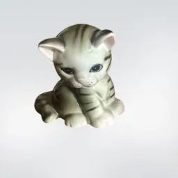 M- Grey Little Kitten 2 Stripes On Head