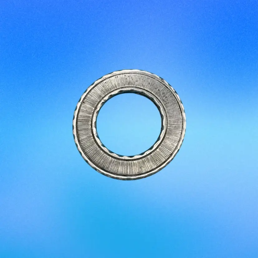 Vintage Silver-Tone Circular Brooch – Textured Mid-Century Design