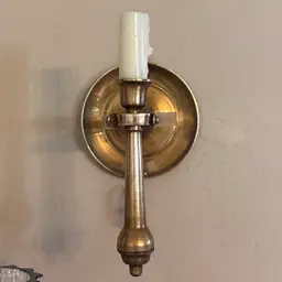 Vintage Solid Brass Gimbal Chamberstick Candle Sconce