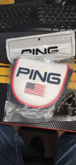 Ping mallet head cover.