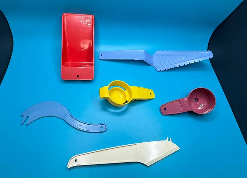 VTG Lot of 6 Tupperware Kitchen Gadgets Scoop Cheese Slicer Pastry Server Egg