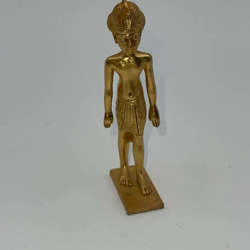 MMA Metropolitan Museum Tutankhamun King Tut Gold Plated 3.25" Sculpture 1976
