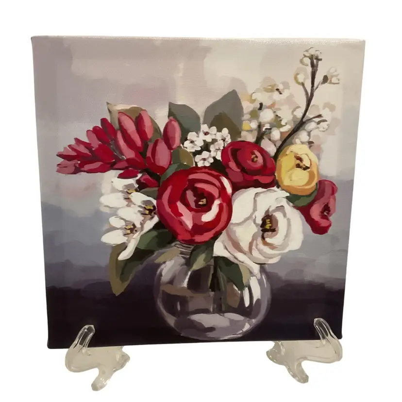 🎉Vibrant Bouquet Of Flowers On Canvas