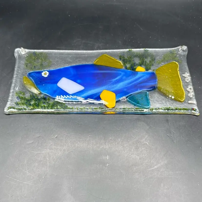 Fused Glass Fish Signed