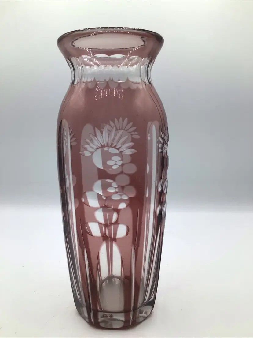 Cut To Clear Glass Vase Japan