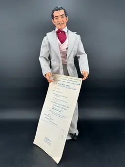 Vintage 1984 Clark Gable Doll With Stand. Neck Is Loose. 20” Tall