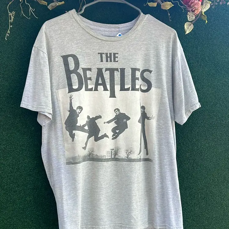 The Beatles Gray Graphic T-shirt, Official Merchandise,2014