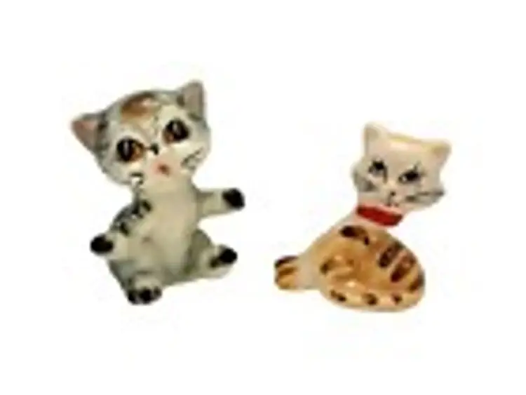 Cat Figurines 2 Vintage Glass Cats Wales Japan 3 Inches Tall Ceramic

Clover Marketplace