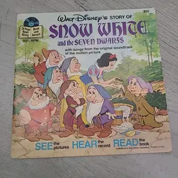 Walt Disney Snow White Read Along Book NO Record 310 1977 Vintage