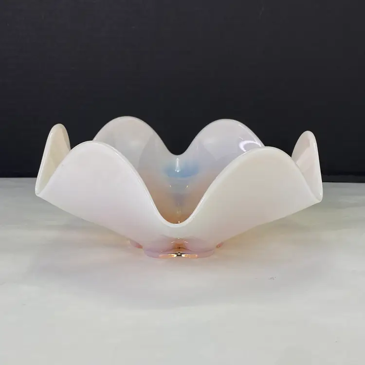 Vintage Duncan Miller Canterbury Pink Opalescent Glass Bowl