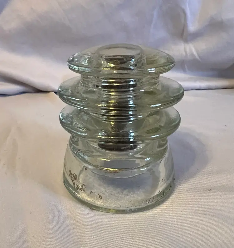 Vintage T.W Armstrong Glass Insulator With Original Plug