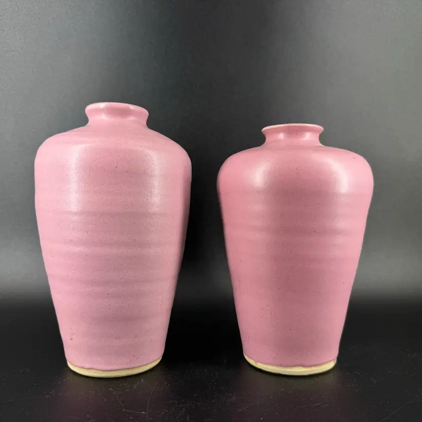 Set 2 Shelton 94 Pink Studio Art Pottery Vases