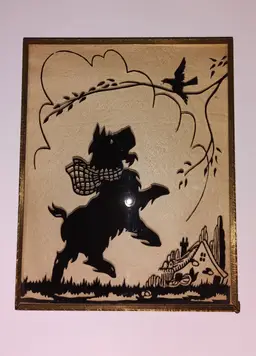 Scottie Dog Silhouette Bubble Picture